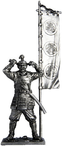 Асигару с флагом, 1600 год