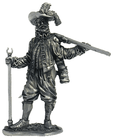 Английский мушкетёр-ветеран, 1588 год