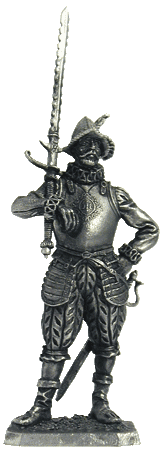 Европейский солдат с мечом, 16 век