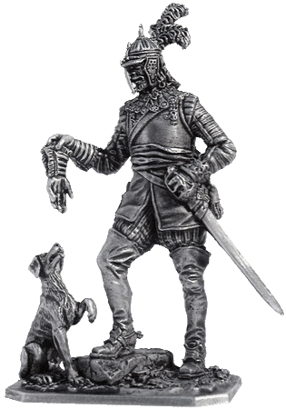 Германский кавалерист с собакой, 1650 год
