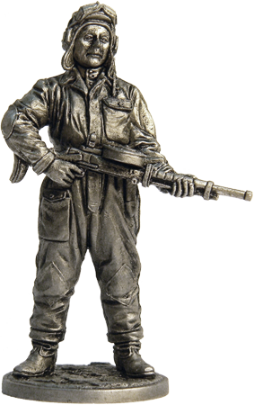 Танкист, стрелок-радист с пулемётом ДТ. 1943-45 гг. СССР